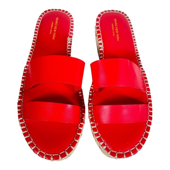 Marc New York Andrew Marc Maggie Red Espadrille Sandal Size 11 - Picture 1 of 9